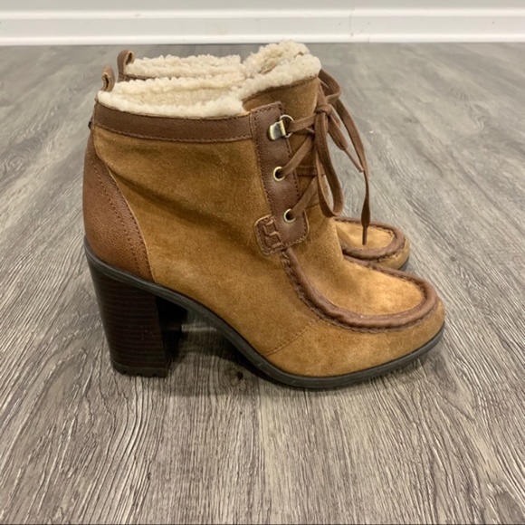 Sam Edelman Shoes - Sam Edelman | Brown Suede Madge Heel Ankle Booties